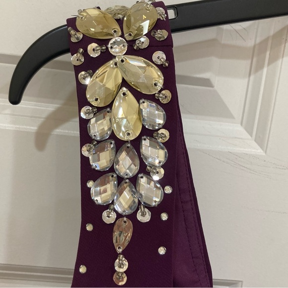 JJ’s House NWT Sz 24 JYHF67335 Grape (Dark Purple) & jeweled bodice / straps - Picture 7 of 16